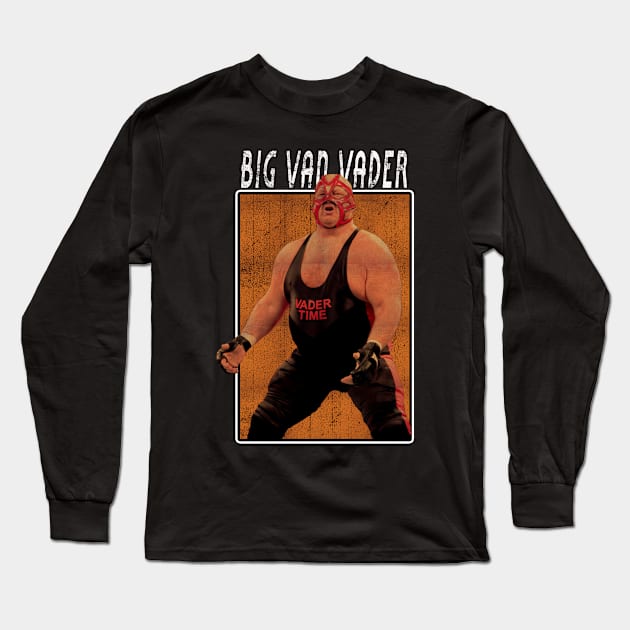 Vintage Wwe Big Van Vader Long Sleeve T-Shirt by The Gandol